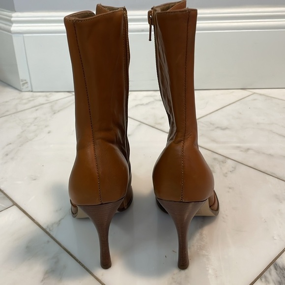 Wild Pair Serena cognac midcalf booties size 7.5 - Picture 5 of 11